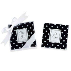 Kate Aspen Photo Coasters Mod Dots Wedding Favors